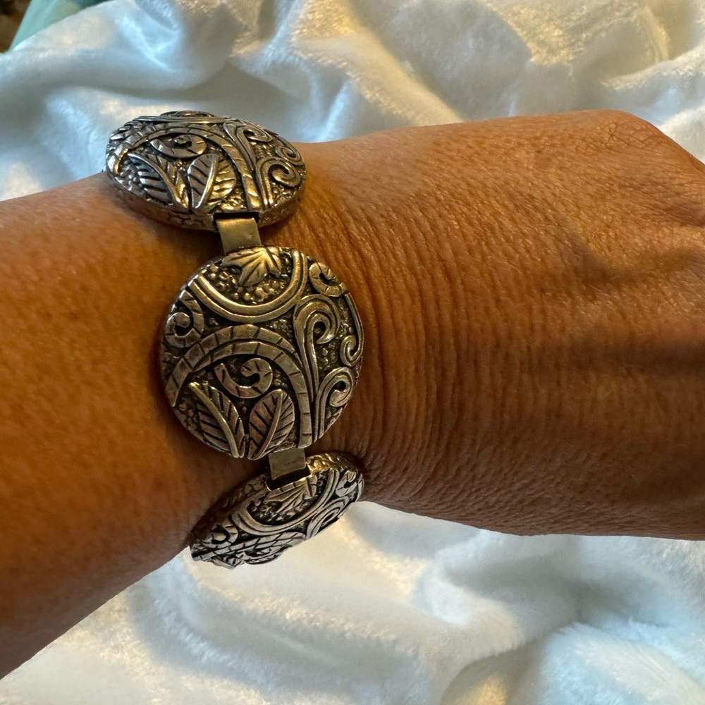 Silpada Solid Sterling Silver Heavy Bracelet - image 2